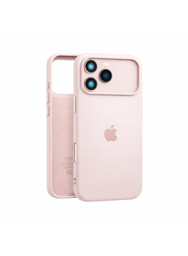 Mobcos Mobcos iPhone 17 Pro Pink Logo Premium Silicone Magnetic Wireless Charging Case for iPhone | Silky Soft Touch | Military-Grade Shockproof Protection | Strong Magnetic Compatibility | Luxury Slim Cover