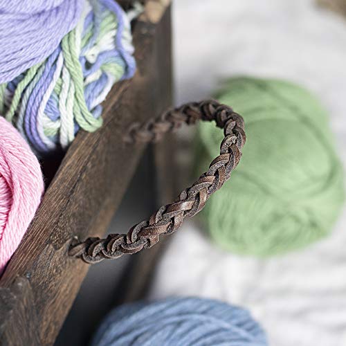Realeather رباط جلد لاتيجو من سيلفر كريك ليثير كو لصناعة الحرف والمجوهرات، 1/8" × 50'، بني داكن - Image 4