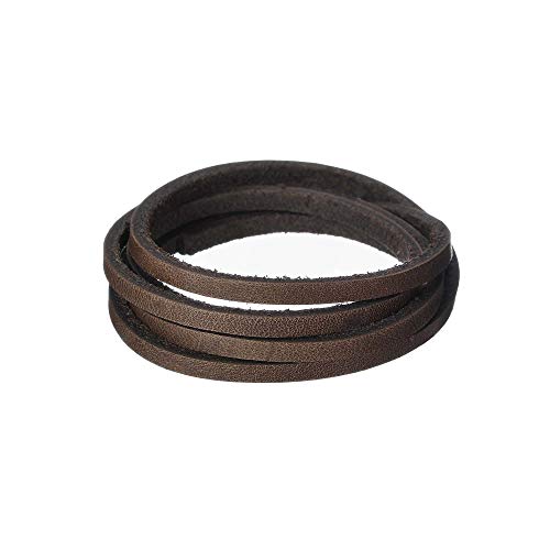 Realeather رباط جلد لاتيجو من سيلفر كريك ليثير كو لصناعة الحرف والمجوهرات، 1/8" × 50'، بني داكن - Image 3