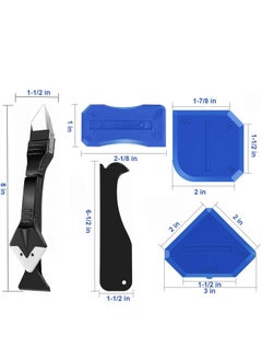 KASTWAVE Caulking Tool Kit, 3 in 1 Silicone Caulk Remover Glass Glue Angle Scraper for Kitchen Bathroom Window Sink Joint with 5 Replaceable Silicone Pads  - Image 5