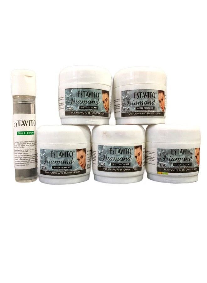 ESTAVITO - Diamond 6 Step Facial Kit 165 Gms ;Get Young & Flawless Skin ; For All Skin Types ; - Image 1