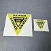 DXYMOO Car Stickers Danger Ejection Seat Warning Decal Auto Window Triangle Tape Motorbike Laptop Tank Case Scratches Cover Applique 2PCS - Image 2