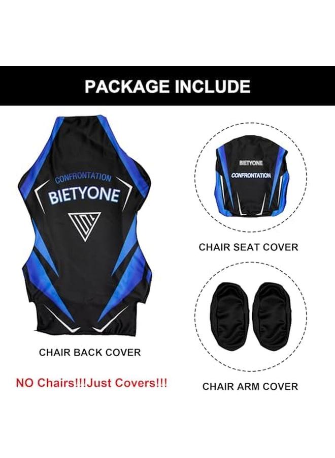 Generic Gaming Chair Covers No Chair Cool Gradient Blue Esports Stretch Printed For Game Chair Armchair Computer Chair Blue - Image 3