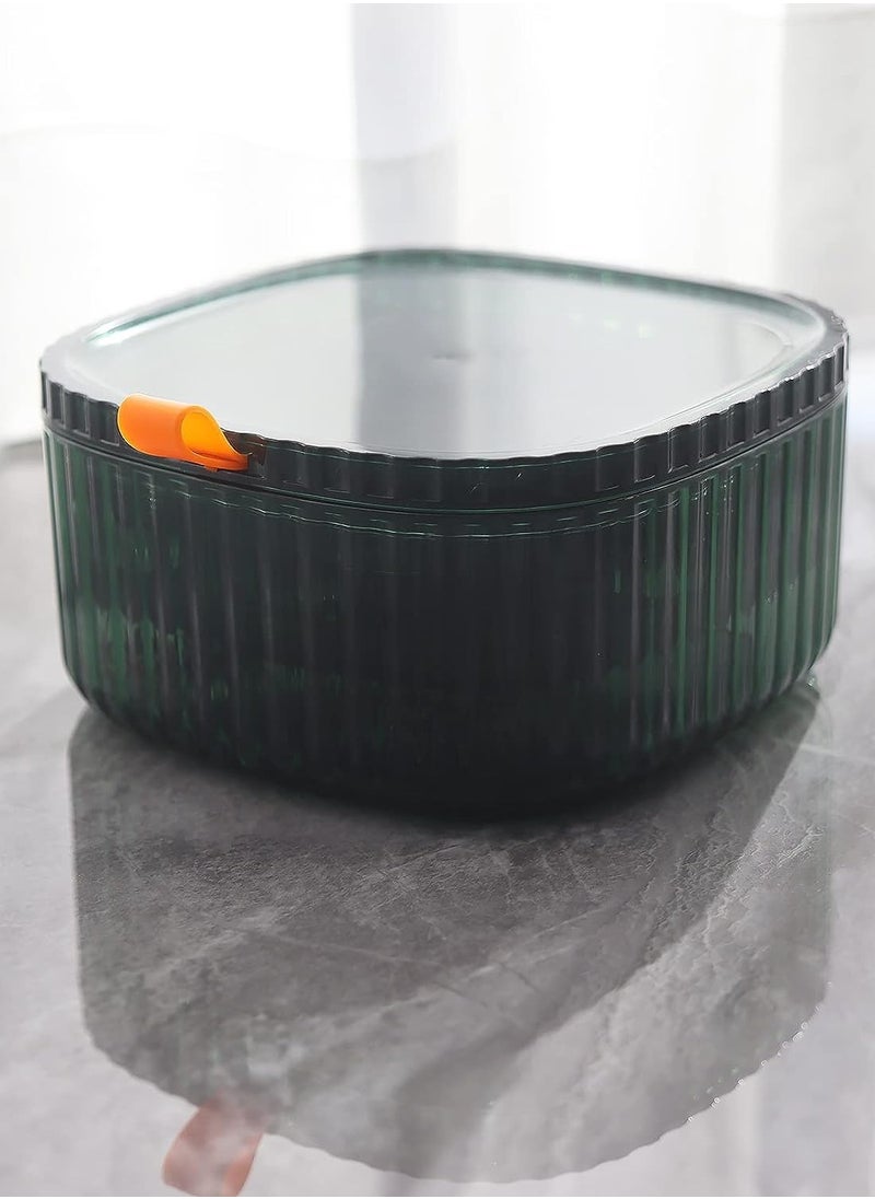 Generic - Jewelry Organizer Tray for Women Clear Acrylic 3 Layers Jewelry Box for Earrings, Rings, Bracelets and Other Jewelry Accessories - Green - Image 1