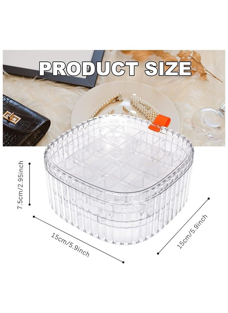 Generic - Jewelry Organizer Tray for Women Clear Acrylic 3 Layers Jewelry Box for Earrings, Rings, Bracelets and Other Jewelry Accessories - Green - Image 1