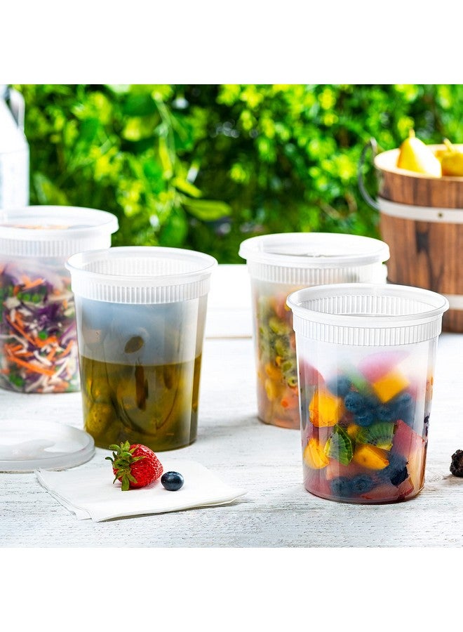 GUSTO [32 oz. - 24 Count Plastic Deli Containers with Lids - Disposable Food Storage Containers With Airtight Lids, Ideal for Soups, Stews, and Meal Prep (Formerly Comfy Package) - Image 5