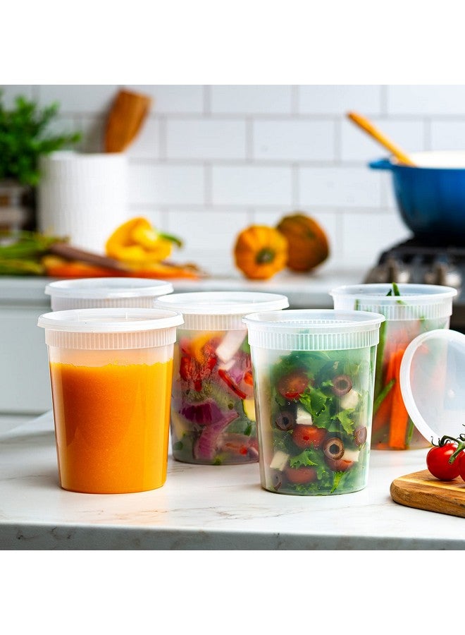 GUSTO [32 oz. - 24 Count Plastic Deli Containers with Lids - Disposable Food Storage Containers With Airtight Lids, Ideal for Soups, Stews, and Meal Prep (Formerly Comfy Package) - Image 3