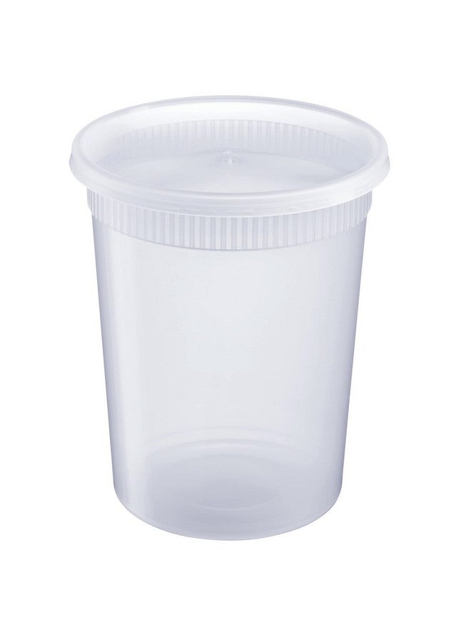 GUSTO [32 oz. - 24 Count Plastic Deli Containers with Lids - Disposable Food Storage Containers With Airtight Lids, Ideal for Soups, Stews, and Meal Prep (Formerly Comfy Package) - Image 2