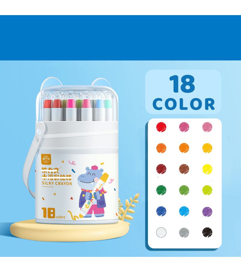 18 Colors Face Paint Sticks Twistable Art Set Portable Case Holiday Gift - Image 1