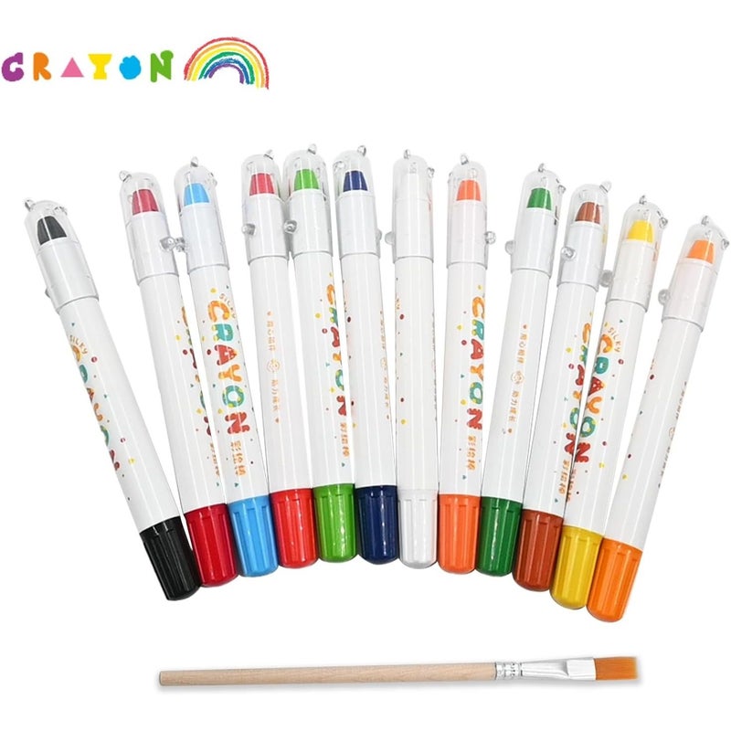 18 Colors Face Paint Sticks Twistable Art Set Portable Case Holiday Gift - Image 3
