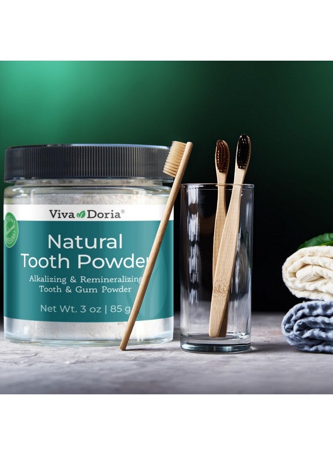 Viva Doria Natural Tooth Powder | Remineralizing Teeth Whitening Powder | Toothpaste Power | Breath Freshener | Refreshing Mint Flavor | 3 Oz Glass Jar - Image 3