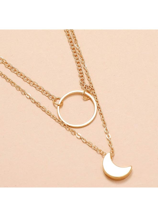Shining Diva Fashion Stylish Multilayer Chain Pendant Necklace For Women And Girls Rrsd14586Np Gold  - Image 5