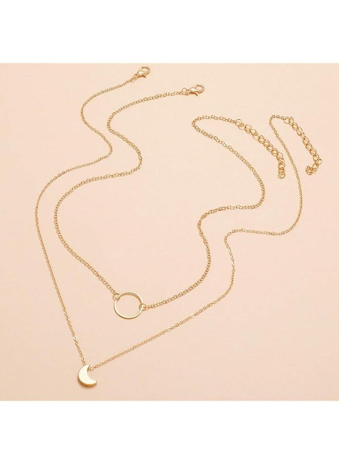 Shining Diva Fashion Stylish Multilayer Chain Pendant Necklace For Women And Girls Rrsd14586Np Gold  - Image 3