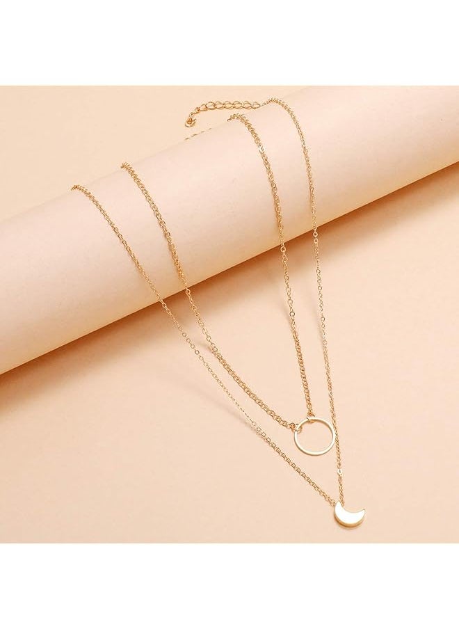 Shining Diva Fashion Stylish Multilayer Chain Pendant Necklace For Women And Girls Rrsd14586Np Gold  - Image 4