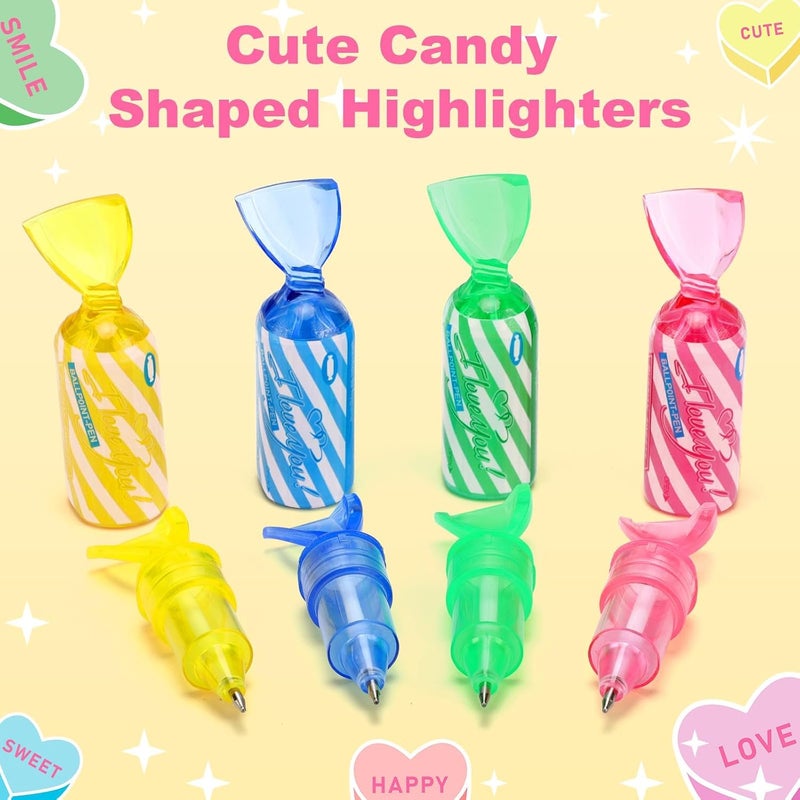 KASTWAVE Candy Gel Ink Pens 28PCS, 4 Color Kids Stationery Pens for Party Bag Fillers, Goodie Bags, School Gifts, Cute Writing Supplies - Image 2