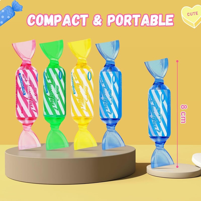 KASTWAVE Candy Gel Ink Pens 28PCS, 4 Color Kids Stationery Pens for Party Bag Fillers, Goodie Bags, School Gifts, Cute Writing Supplies - Image 3