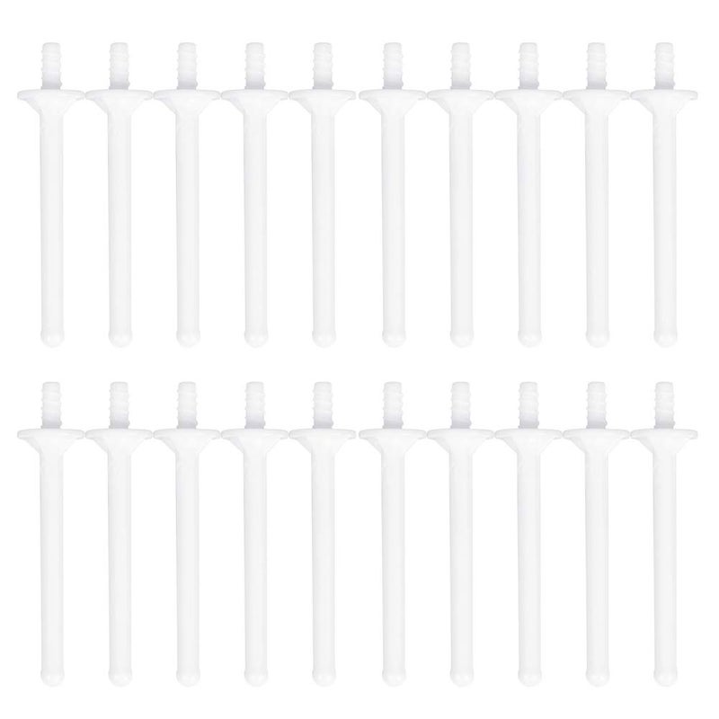 lasenersm 20 Pieces Nose Wax Sticks Nose Wax Applicator Sticks Disposable Plastic Nose Wax Sticks Eyebrow Face Ear Hair Removal Sticks Nostril Cleaning Wax Rod Applicator for Home Store Travel White 