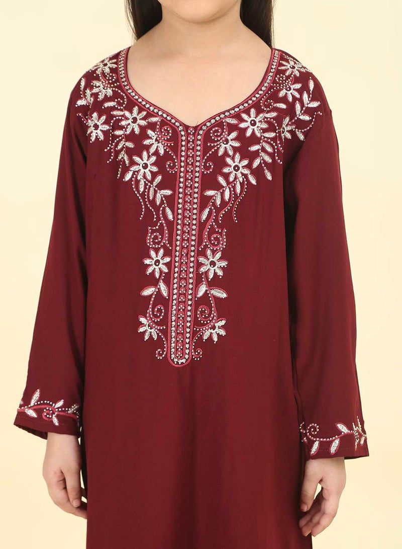 HANA & SARA Stunning Arabic Jalabiya for Special Occasions | Hand-Embroidered Dress - Image 4