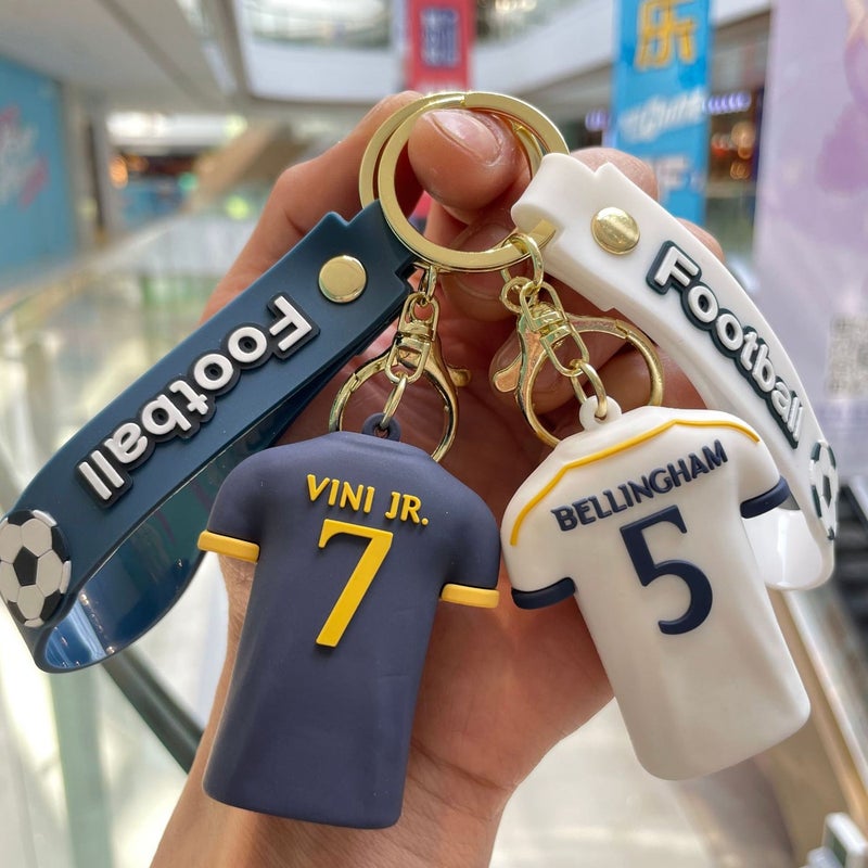 World Cup Soccer Jersey Keychain - Cartoon Figure, Backpack Pendant, Car Key Chain, Small Gift - Wholesale - Image 4
