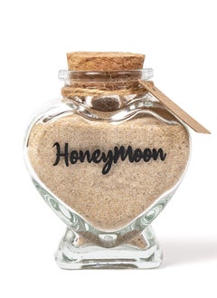 spa luxetique Honeymoon Sand Keepsake Jar，Bridal Shower Gift, Wedding Gift, Engagement Gift, Honeymoon Gift, Travel Gift for Couples, Newlywed, Fiance(Gift Box Includes) - 40ml Heart Shape Glass  - Image 1
