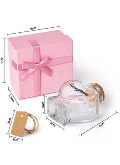 spa luxetique Honeymoon Sand Keepsake Jar，Bridal Shower Gift, Wedding Gift, Engagement Gift, Honeymoon Gift, Travel Gift for Couples, Newlywed, Fiance(Gift Box Includes) - 40ml Heart Shape Glass  - Image 5