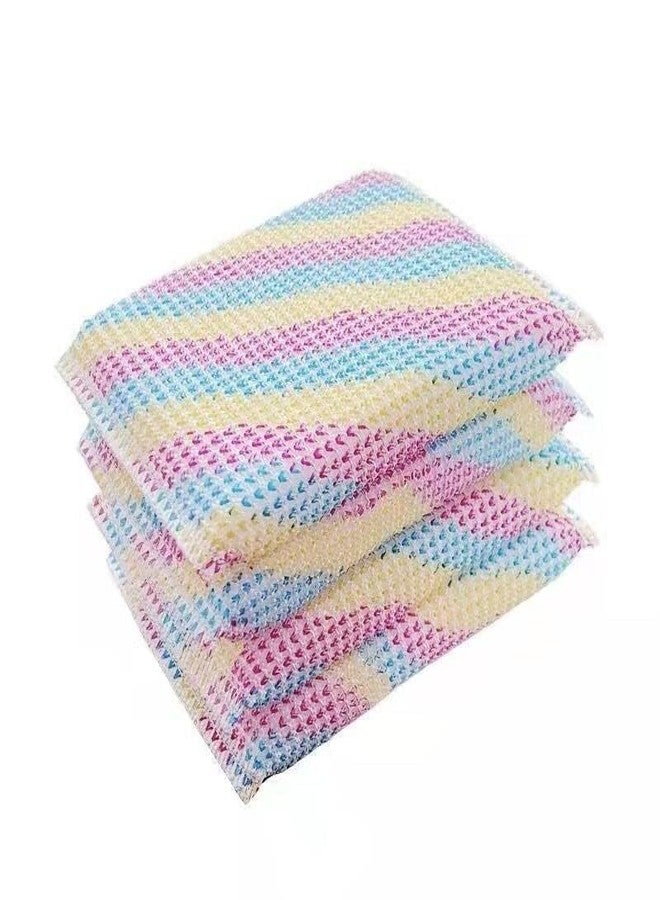 PIERCELL ENTERPRISE Piercell creatives Multi-Purpose Cleaning Sponge Wipes, Rainbow Striped Pattern,Kitchen for Dishes, reuseable scouring pots, Pans, Utensils dishwashing and Bathroom sponges (4) - Image 4