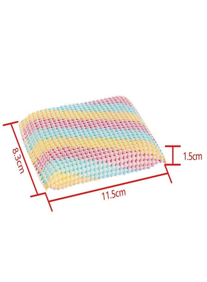 PIERCELL ENTERPRISE Piercell creatives Multi-Purpose Cleaning Sponge Wipes, Rainbow Striped Pattern,Kitchen for Dishes, reuseable scouring pots, Pans, Utensils dishwashing and Bathroom sponges (4) - Image 3
