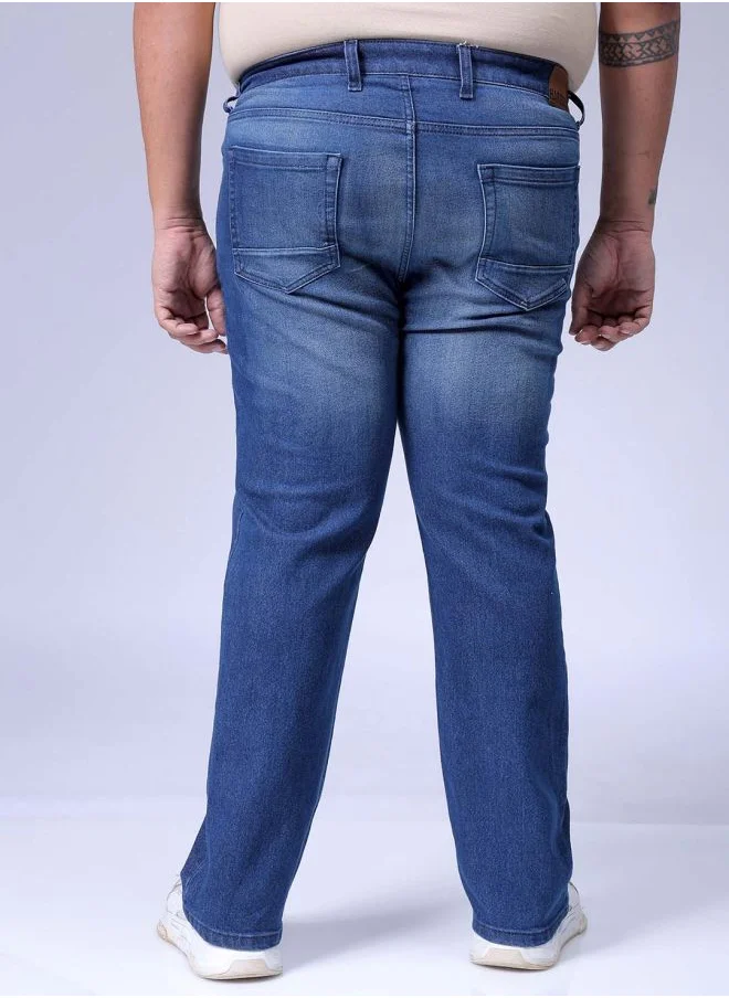 HARDSODA Men Plus Size Bootcut Solid Mid-Rise Stretchable Jeans