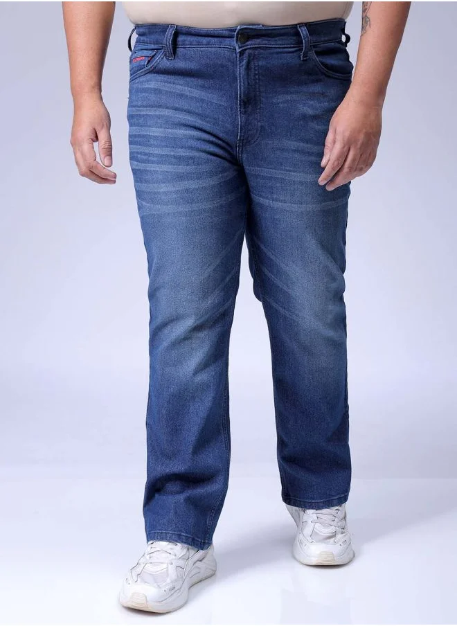 HARDSODA Men Plus Size Bootcut Solid Mid-Rise Stretchable Jeans