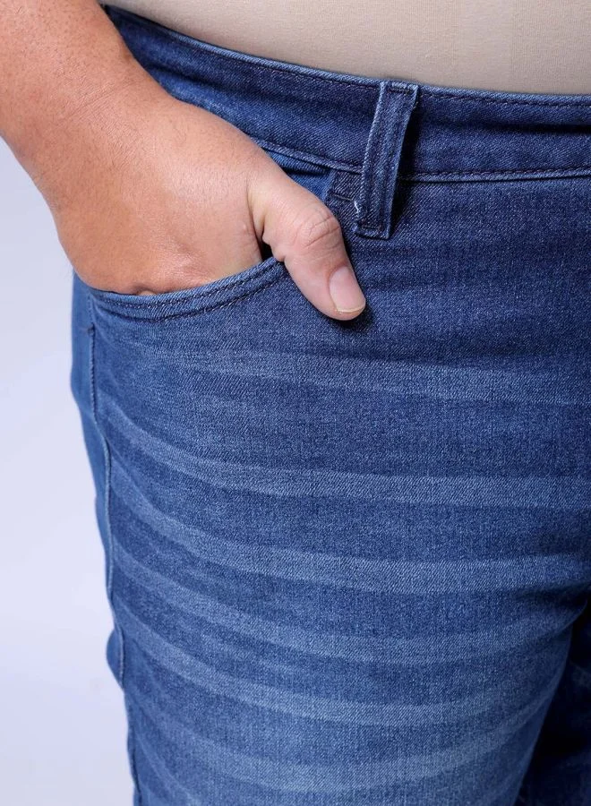HARDSODA Men Plus Size Bootcut Solid Mid-Rise Stretchable Jeans