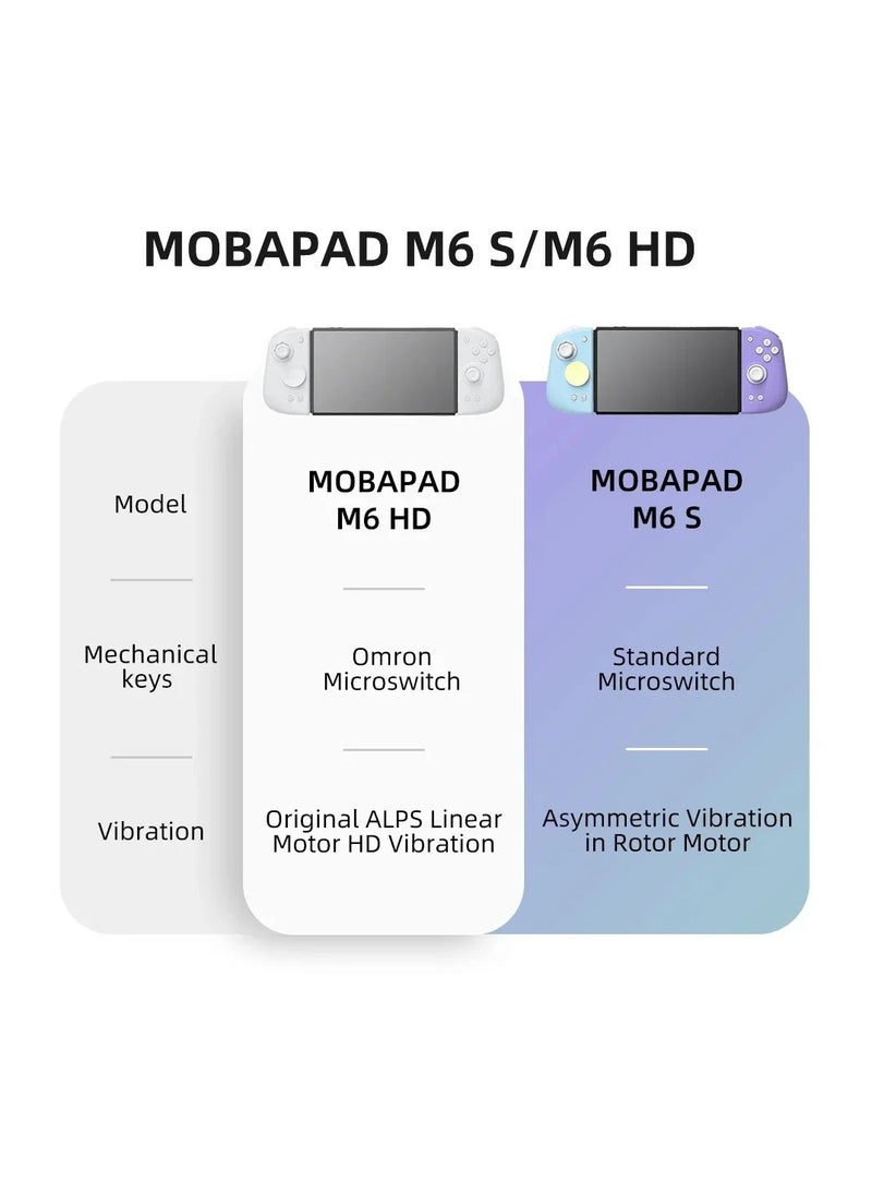 Mobapad M6S For Nintendo Switch Controller Pro Adjustable Joystick Hall Effect Controller Hd Vibration/6-Axis Gyro JoyPad (Blue + Purple)