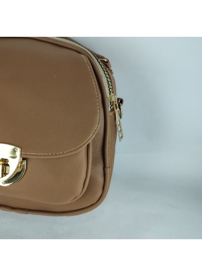 Women's handbag, beige leather, size 23 * 20 - Image 4