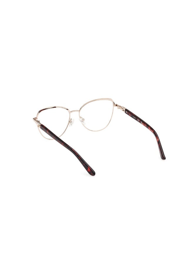 جس نظارة طبية بشكل دائري للنساء بأذرع معدنية GU2982  مقاس 53 - خمري لامع - Image 3