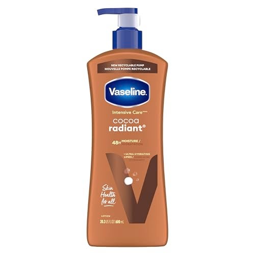 Vaseline Intensive Care Body Lotion Cocoa Radiant for Dry Skin Lotion Made with Ultra-Hydrating Lipids and Pure Cocoa Butter for a Long-Lasting, Radiant Glow 20.3 oz - Image 5