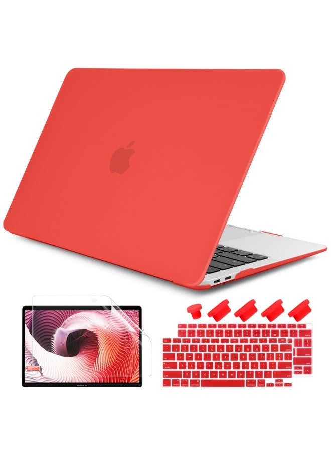 NIBEMINENT Compatible with MacBook Air 13 inch Case 2021 2020 2019 2018 Release Model: M1 A2337 A2179 A1932, Matte Hard Case Cover for MacBook Air 13 inch with Retina Display Fits Touch ID - Image 1