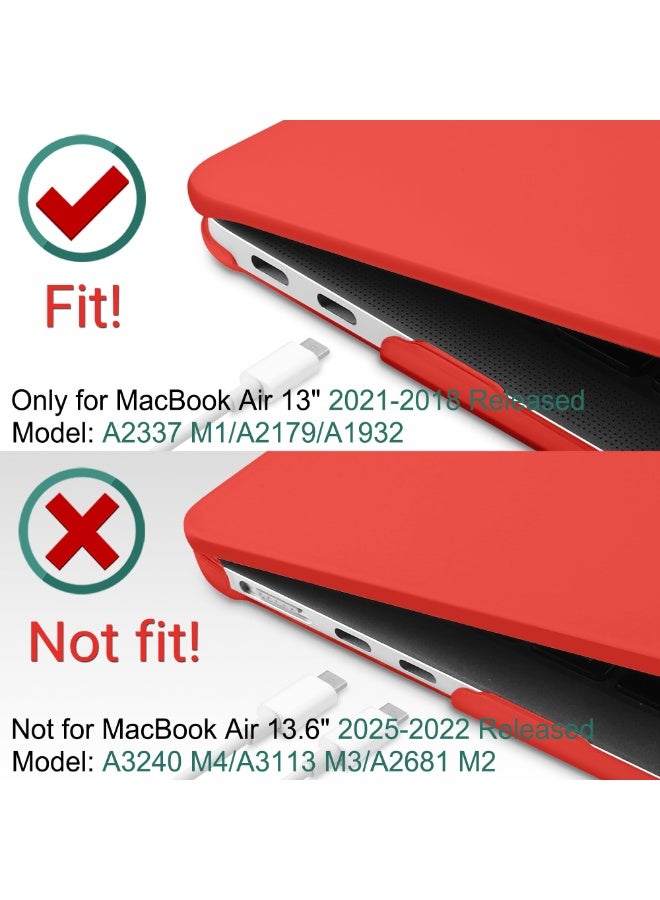 NIBEMINENT Compatible with MacBook Air 13 inch Case 2021 2020 2019 2018 Release Model: M1 A2337 A2179 A1932, Matte Hard Case Cover for MacBook Air 13 inch with Retina Display Fits Touch ID - Image 3