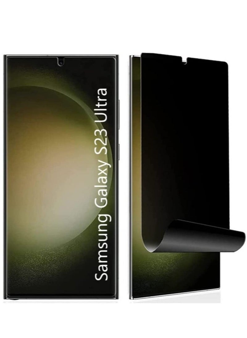 ELTRAZONE Samsung Galaxy S23 Ultra Privacy Screen Protector,Ceramic Matte Soft Film for Samsung Galaxy S23 Ultra 5G (6.8"), Full Adhesive, Anti-Scratch, 3D Curve Fit, Touch Sensitive (Ceramic Matte Privacy) - Image 1