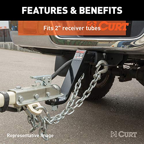 CURT 45090 وصلة سحب من الفئة 3، تناسب مستقبل 2 بوصة، 5,000 رطل، ثقب 1 بوصة، انخفاض 8 بوصة - Image 5