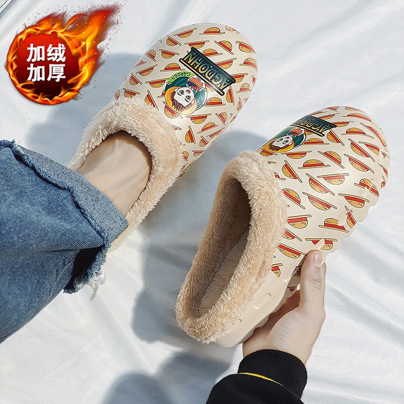 2024 Winter Cotton Warm Outer Wearing Cotton Shoes Couple'S Indoor Cute Plus Size Cotton Slippers Lazy Shoes - Image 4