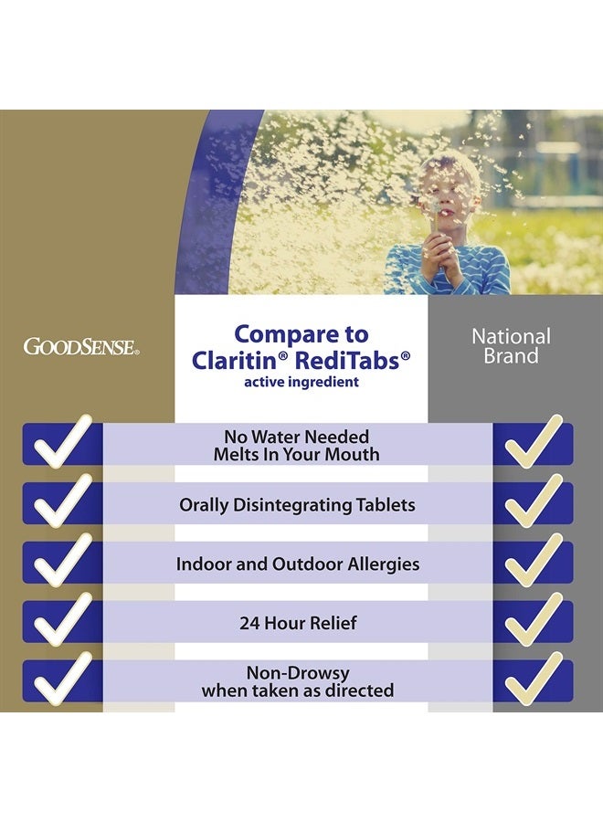 Goodsense Loratadine Orally Disintegrating Tablets, 10 mg, Antihistamine, Allergy Medicine, 24 Hour Allergy Relief, 30 Count - Image 2