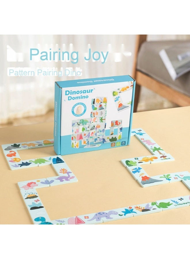Ramadan Special - Multi-Play Dinosaur Domino Puzzle Set - Collaborative Play for Parents and Children - Enhances Children's Imagination, Patience and Concentration - Suitable for Family Gatherings and Children's Birthday Gifts - Wooden Eco-friendly Material - Children's Holiday Gift - STEM enlightenment  - Image 2