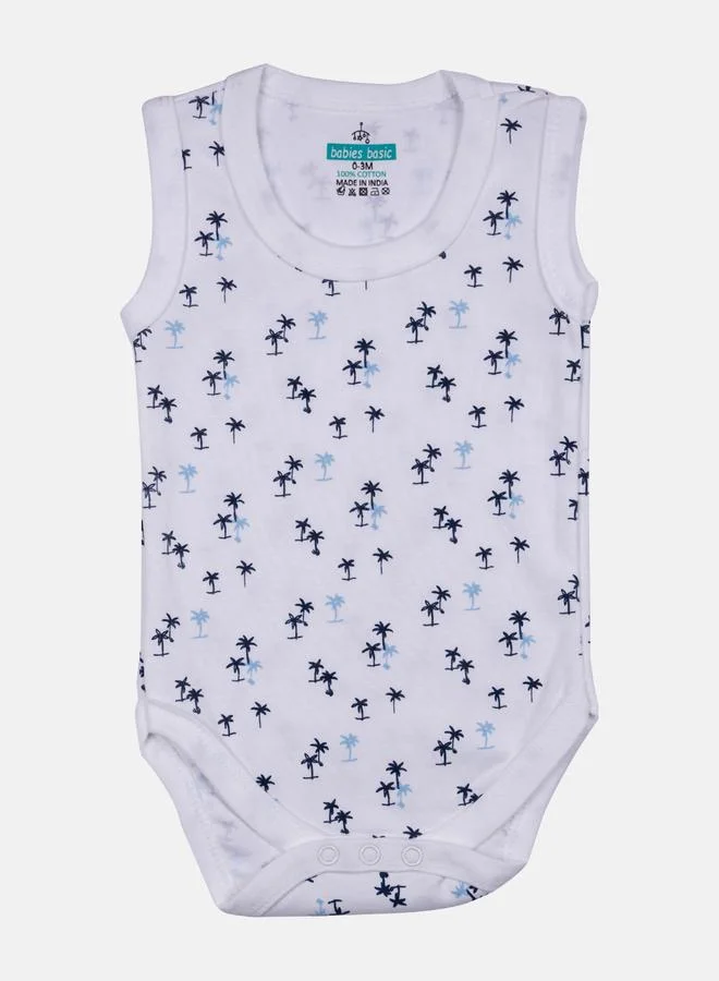 Babies Basic Pack of 3 - Printed Rompers Set