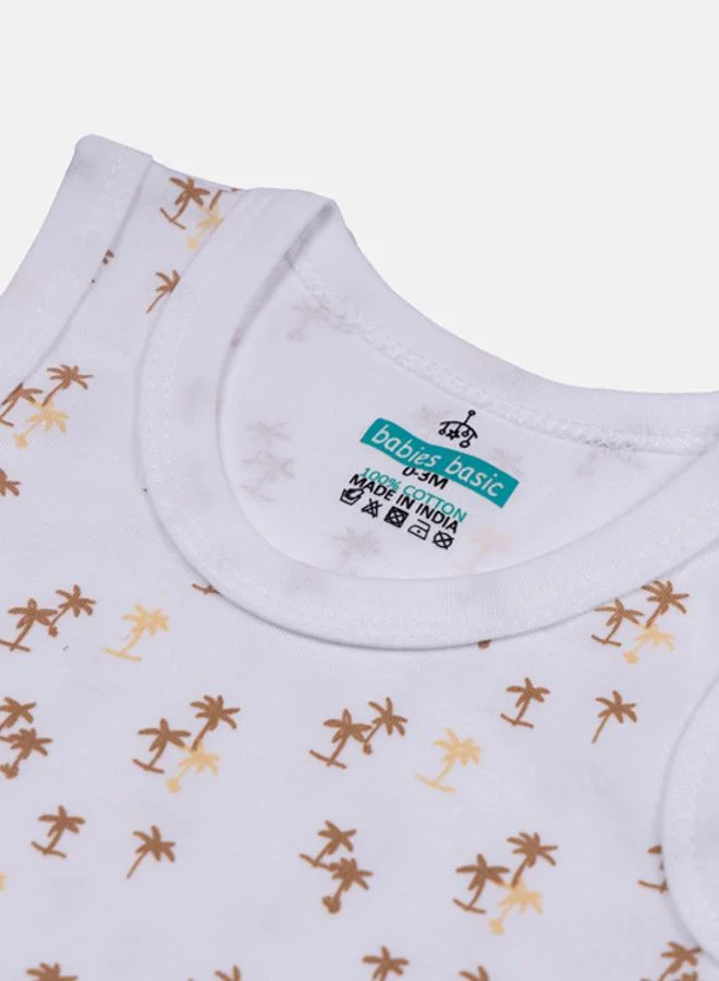 Babies Basic Pack of 3 - Printed Rompers Set