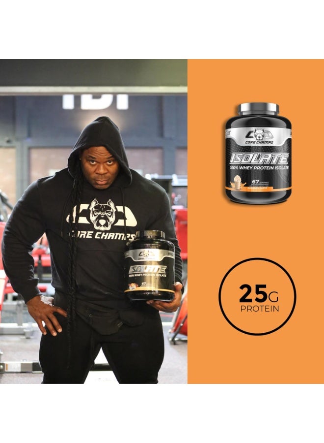 كور تشامبس بروتين مصل اللبن المعزول ١٠٠٪ - بنكهة لاتيه كراميل، ٢ كجم | ٢٥ غ بروتين نقي لكل حصة لبناء العضلات الهزيلة والتعافي - Image 3