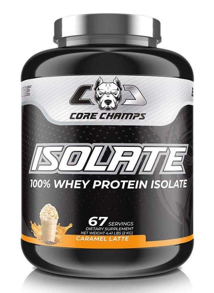 كور تشامبس بروتين مصل اللبن المعزول ١٠٠٪ - بنكهة لاتيه كراميل، ٢ كجم | ٢٥ غ بروتين نقي لكل حصة لبناء العضلات الهزيلة والتعافي - Image 1