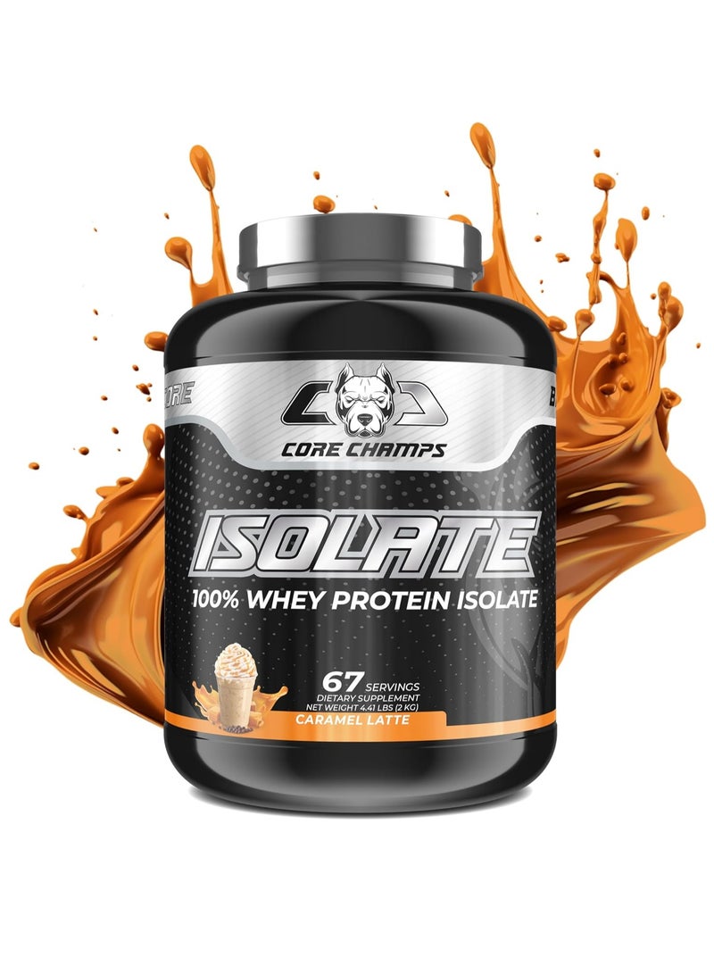 كور تشامبس بروتين مصل اللبن المعزول ١٠٠٪ - بنكهة لاتيه كراميل، ٢ كجم | ٢٥ غ بروتين نقي لكل حصة لبناء العضلات الهزيلة والتعافي - Image 2