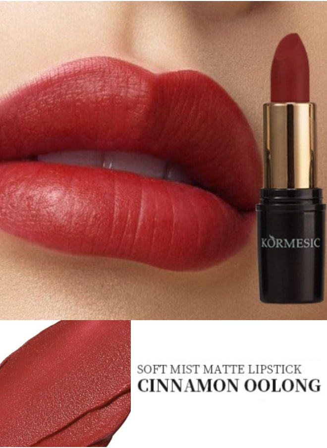 Kormesic Pure Matte Lipstick Long Lasting Waterproof for Women Highly Pigment Velvety Nude Super Stay Soft Hydrating & Lightweight Moisturizing Lip Gloss Oolong Color  - Image 3