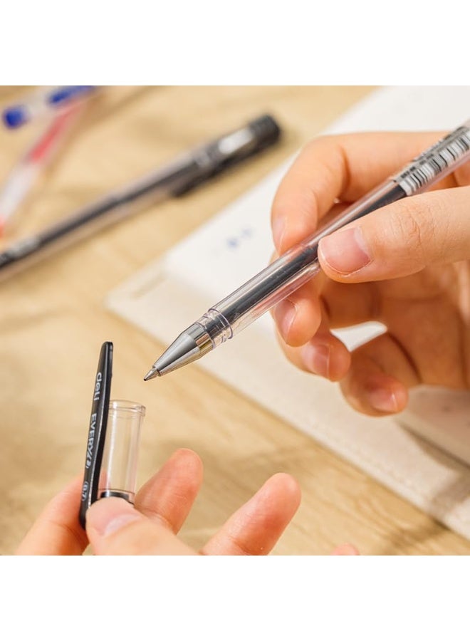 Deli Eg82-Bk EveryU Transparent Gel Pen 12-Piece Set 0.7 mm Tip Size, Black - Image 5