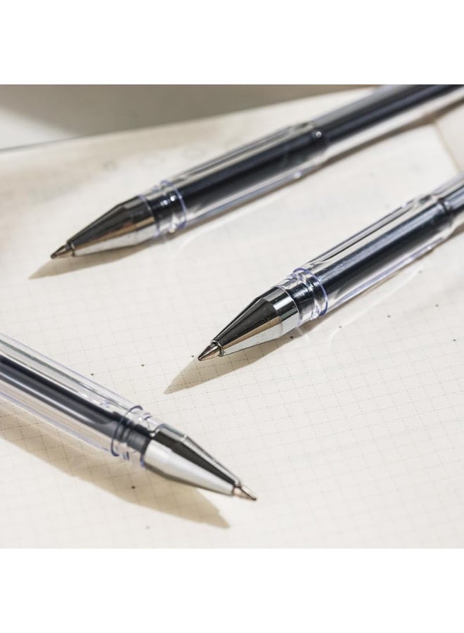 Deli Eg82-Bk EveryU Transparent Gel Pen 12-Piece Set 0.7 mm Tip Size, Black - Image 4