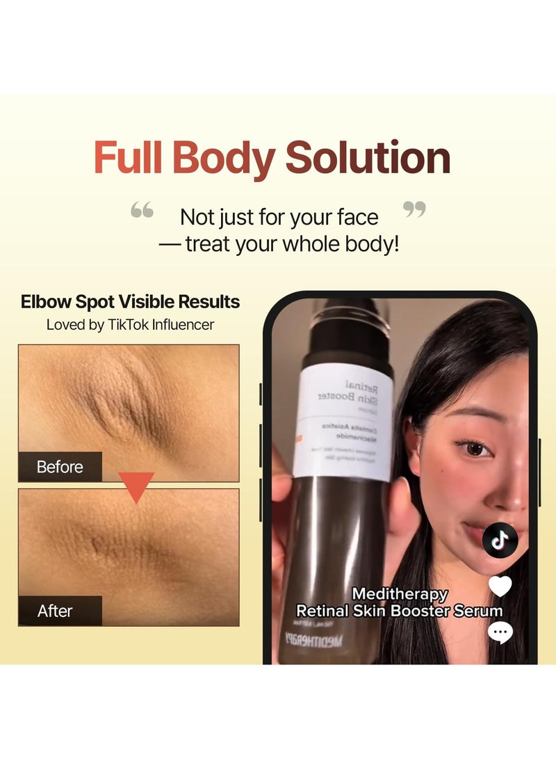MEDITHERAPY Retinal Skin Booster Serum 5.07 Fl. Oz for Beginner & Sensitive Skin - Advanced Retinol Serum for Face and Body - Vegan Retinaldehyde Facial Serum for Uneven Skin Tone & Fine Lines - Image 3